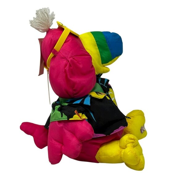FISHER-PRICE Wild Things Puffalumps Pink Toucan Plush with Glasses Tag 1987 - Picture 7 of 11